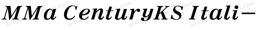 MMa CenturyKS Itali字体转换